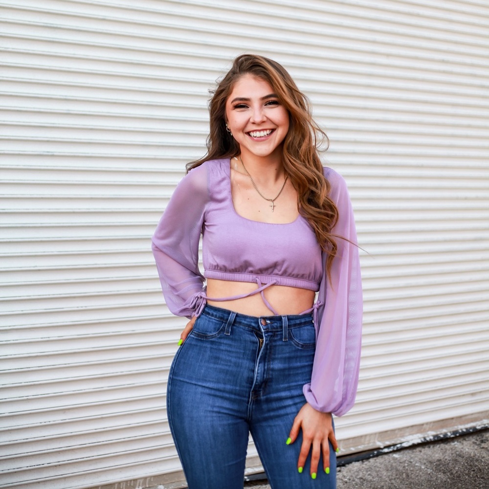NEW Lavander mesh top